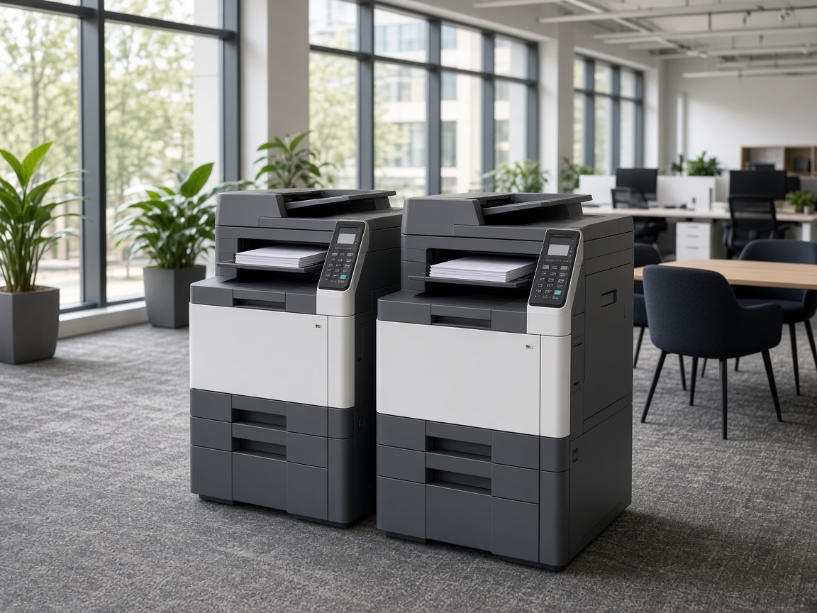 Matching office printers placed for a rental term