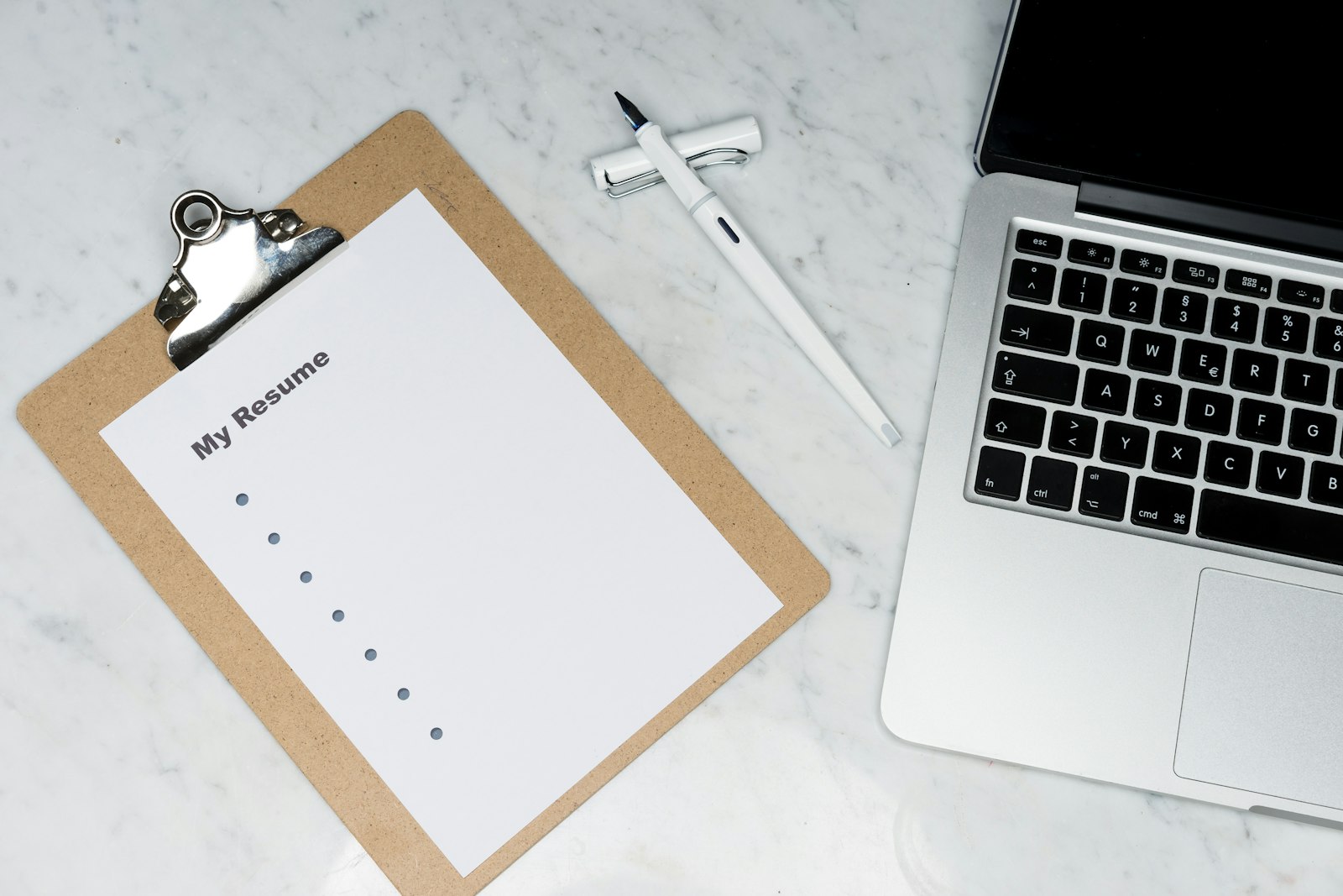 Printed documents on a desk